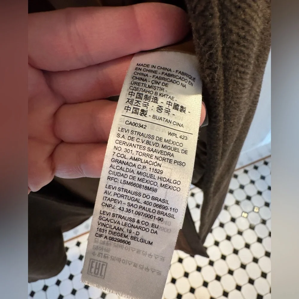 Levi Strauss brown wool blend oversized overcoat - Picture 6 of 9